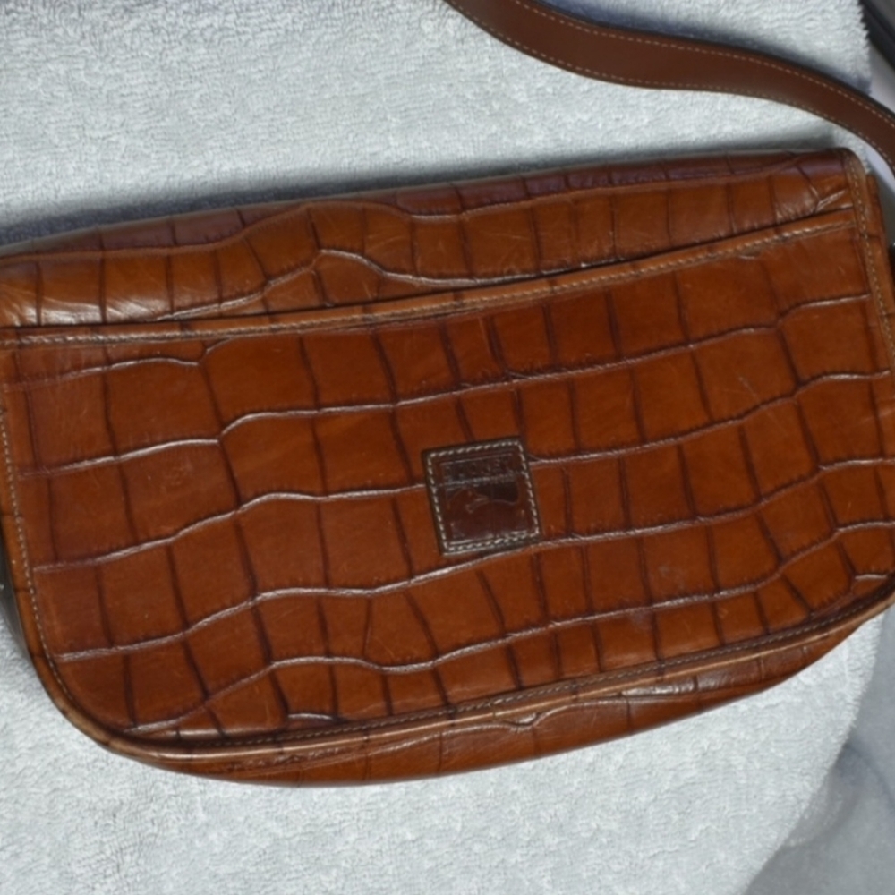 Dooney & Bourke Brown Alligator Leather Shoulder Bag